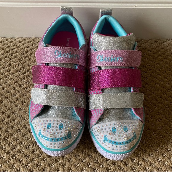 [LIKE 🆕] Skechers: Twinkle Toes Velcro Sneakers - Picture 1 of 6